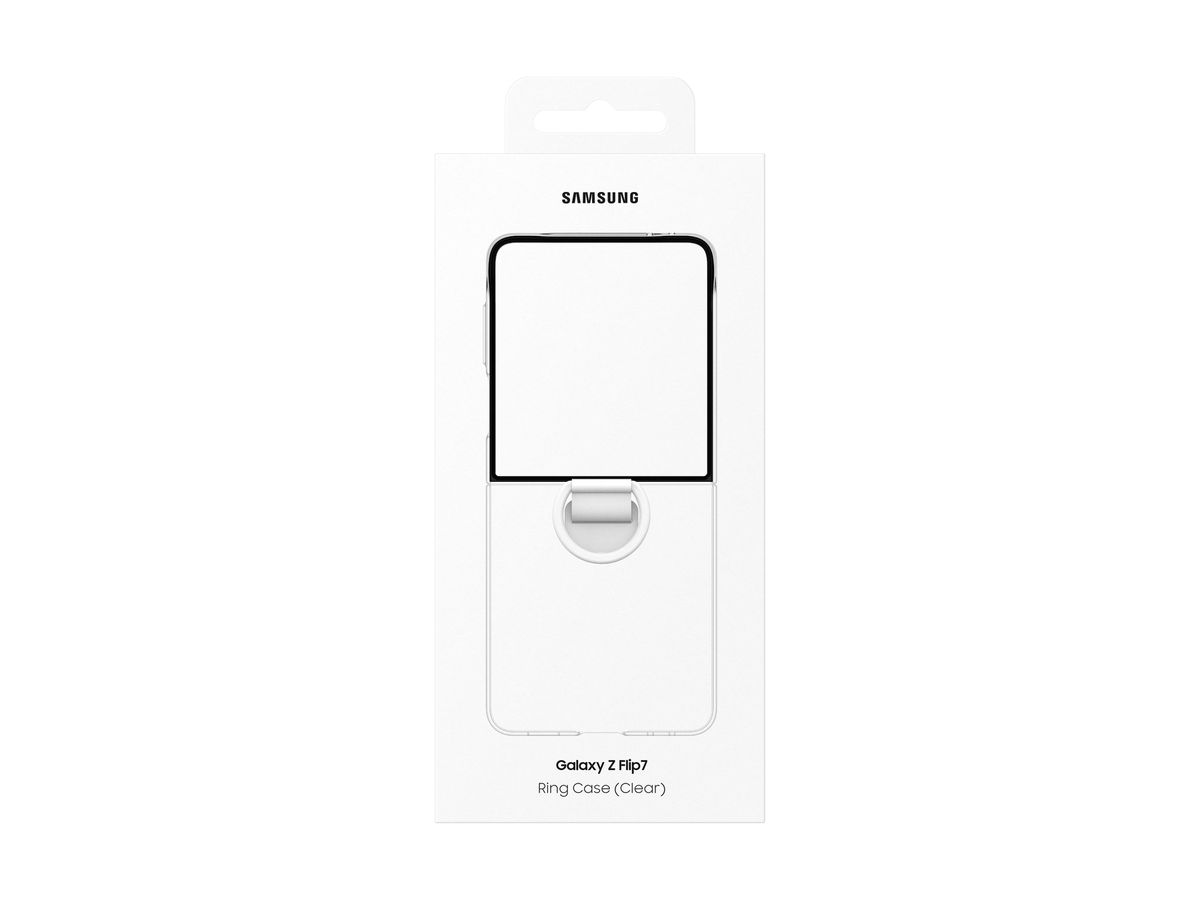 Samsung Flip 7 Ring Case Transparent