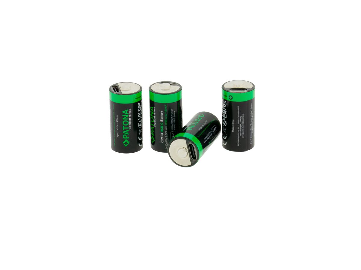 Patona Premium Akku 4x CR123 USB-C