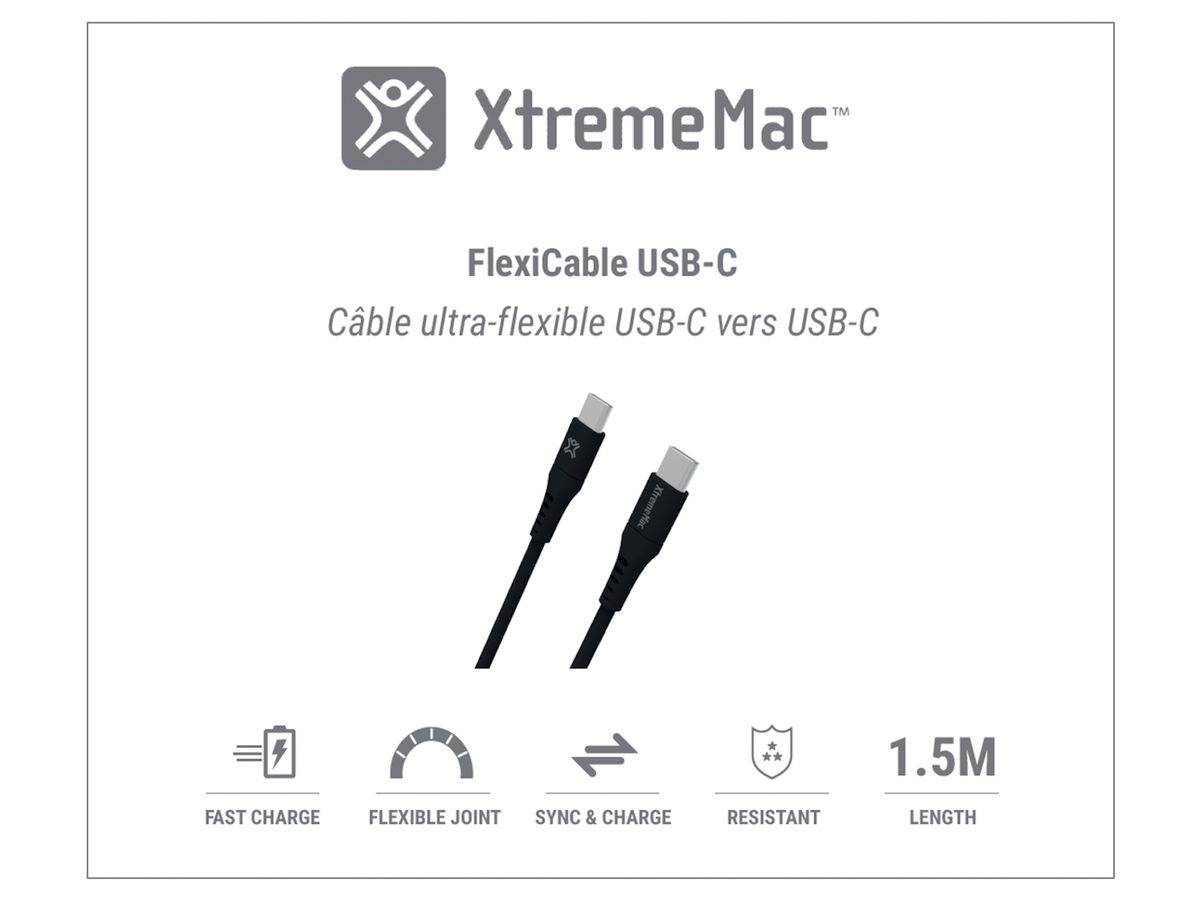XtremeMac Flexicable USB-C To USB-C 1.5m