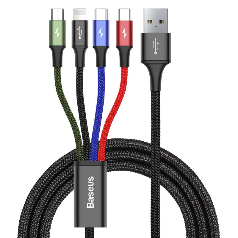 Baseus USB-A 4-in-1 Cable 1.2m Black