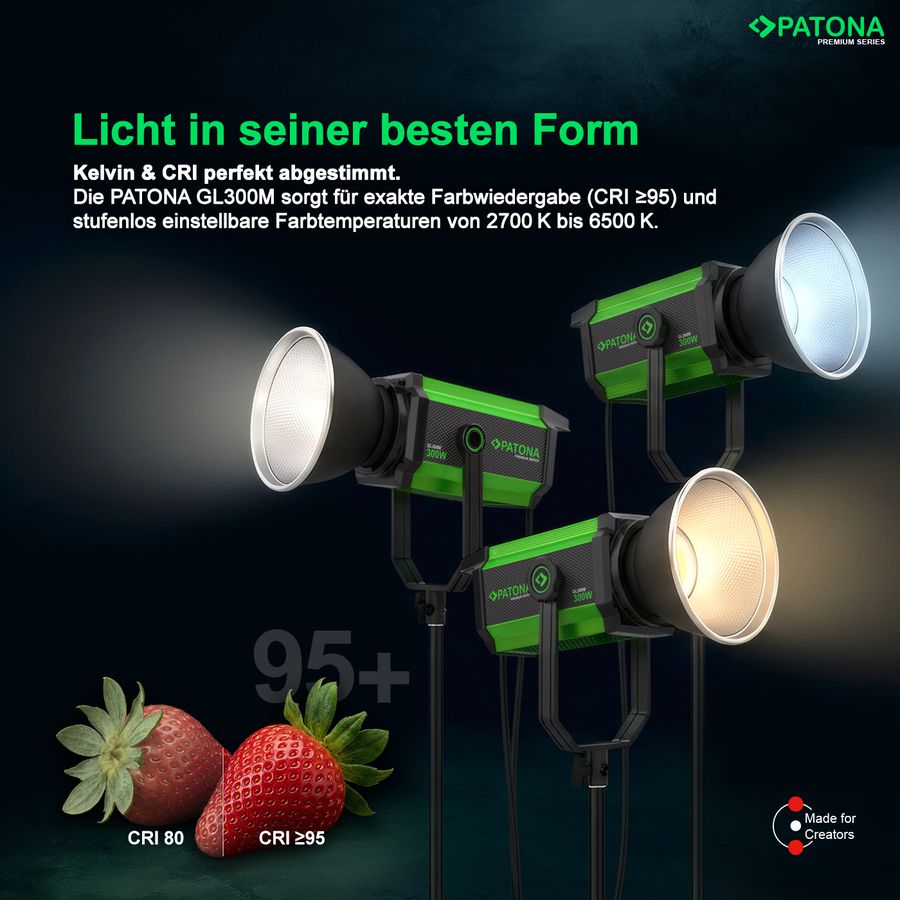 Patona Bi-Color COB-LED-Studiolicht 300W
