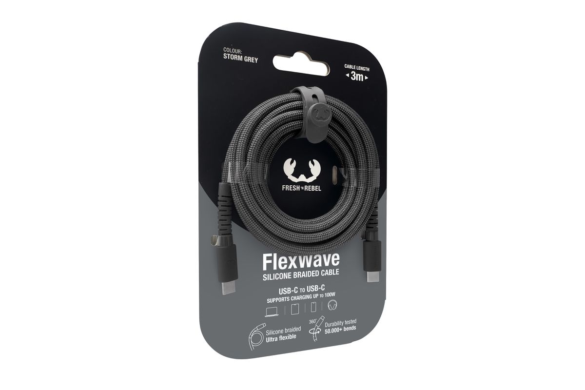 Fresh 'n Rebel USB-C to USB-C 3m Grey