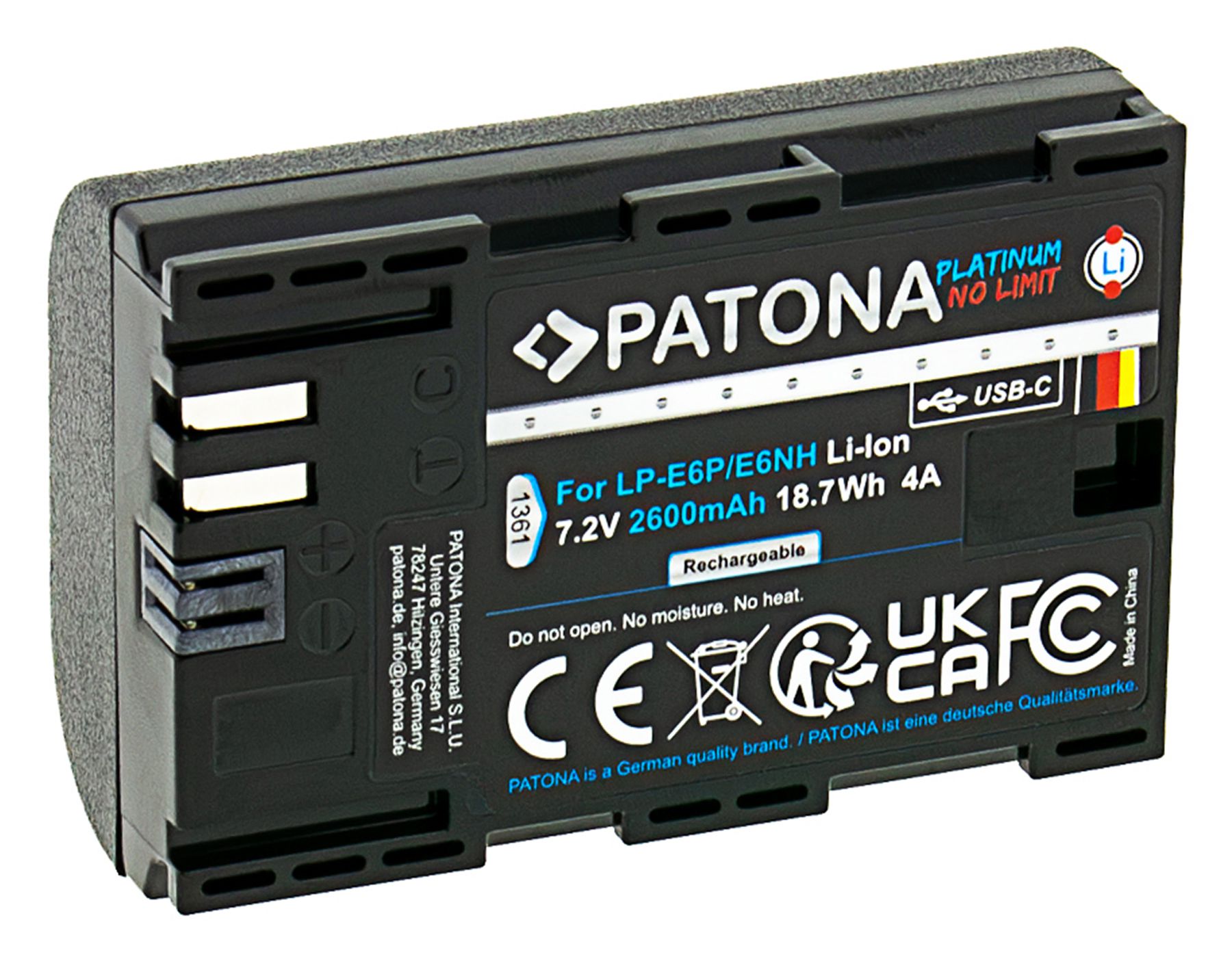 Patona Platinum Canon LP-E6P USB-C