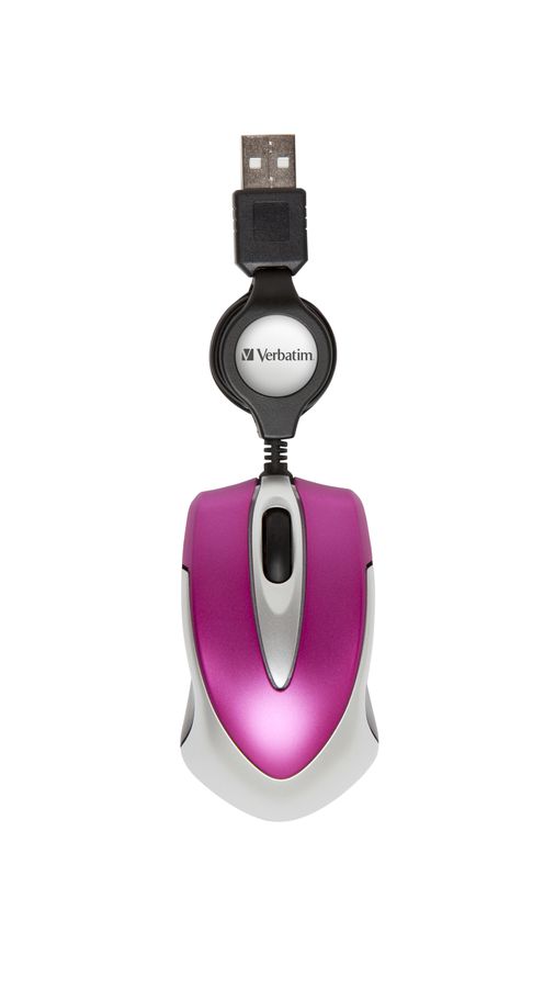 Verbatim Go Mini Travel Mouse Pink
