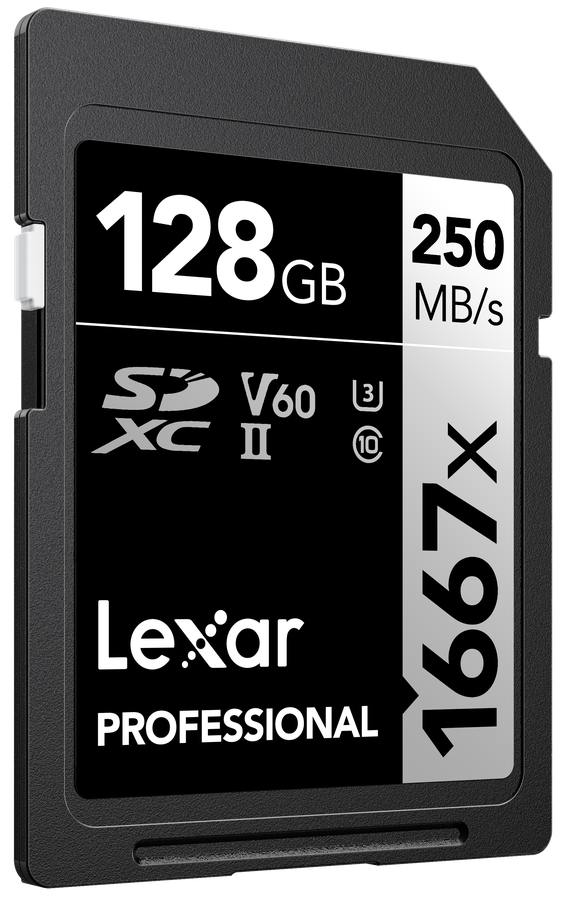 Lexar 1667x UHS-II SDXC 128GB Silver