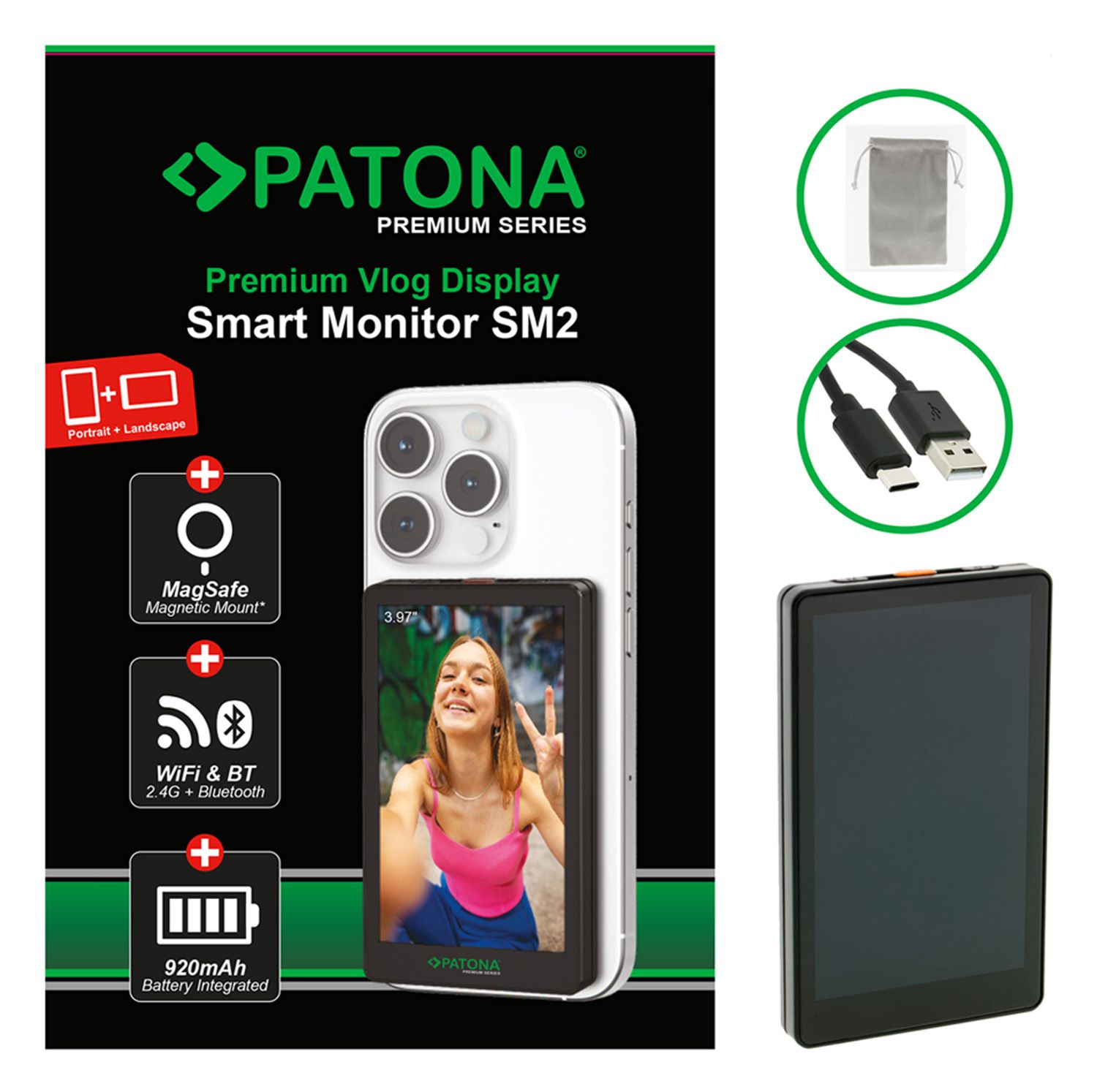 Patona moniteur pour Selfie + Vlog