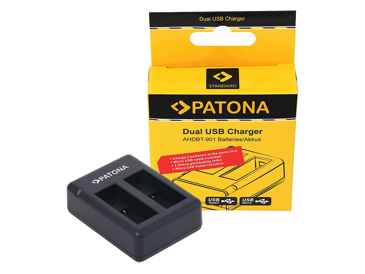 Patona Chargeur Dual USB Gopro Hero 10