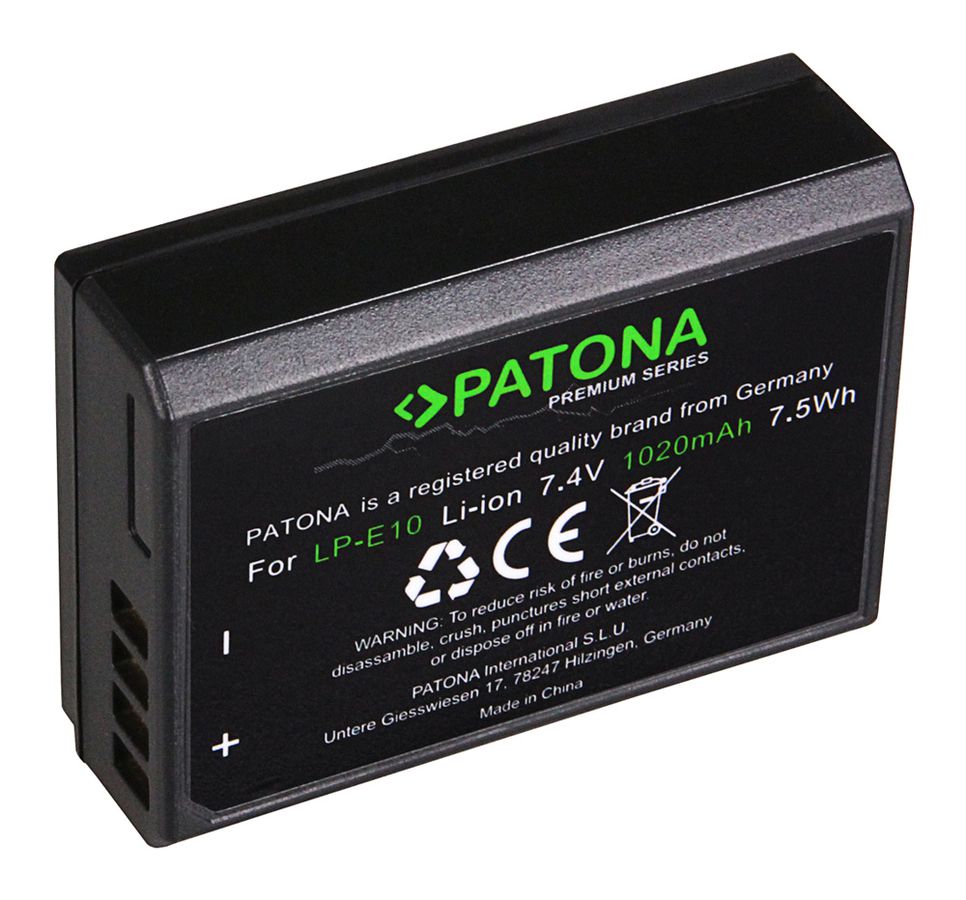 Patona Premium Batterie Canon LP-E10