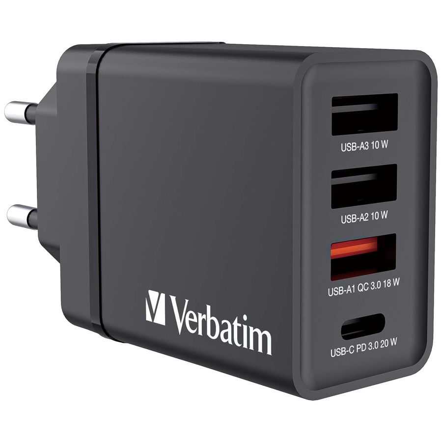 Verbatim 4 Port Charger 30W Black