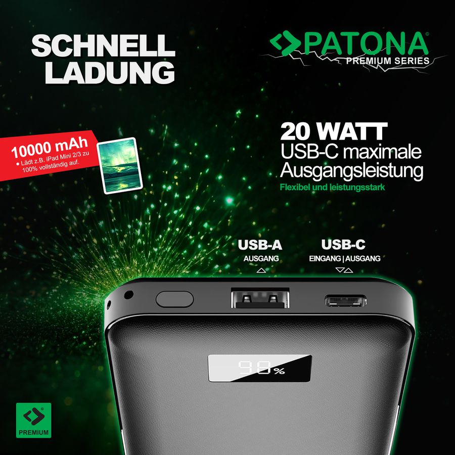 Patona PD100W 3 Port GaN + Powerbank Set