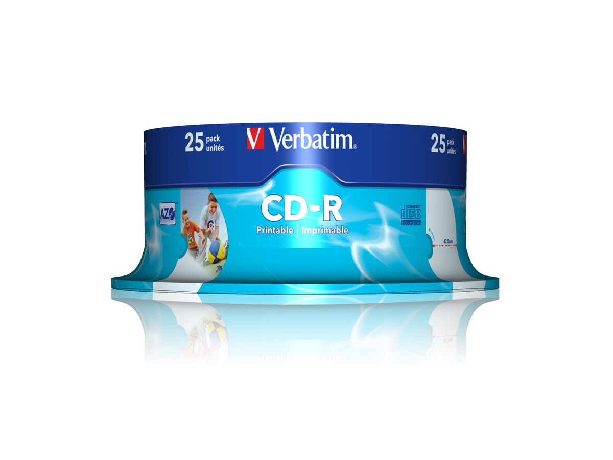 Verbatim CD-R Spindle 700MB 52x Print 25