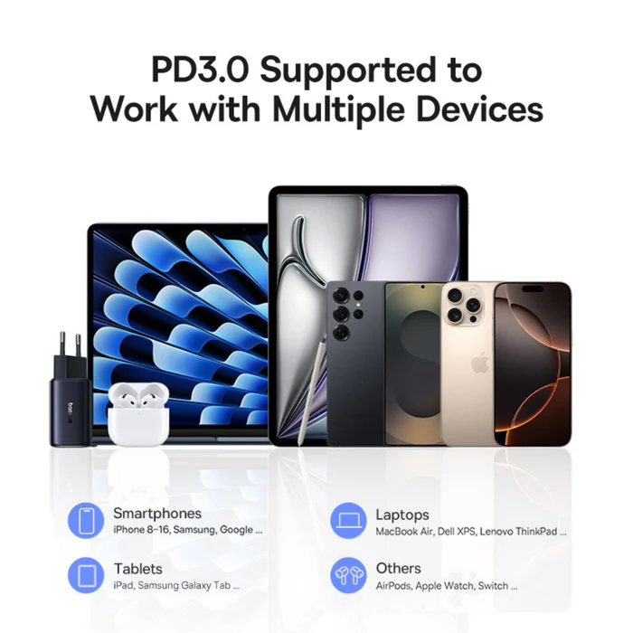 Baseus PicoGo Fastcharger 2C+U 67W Bl.