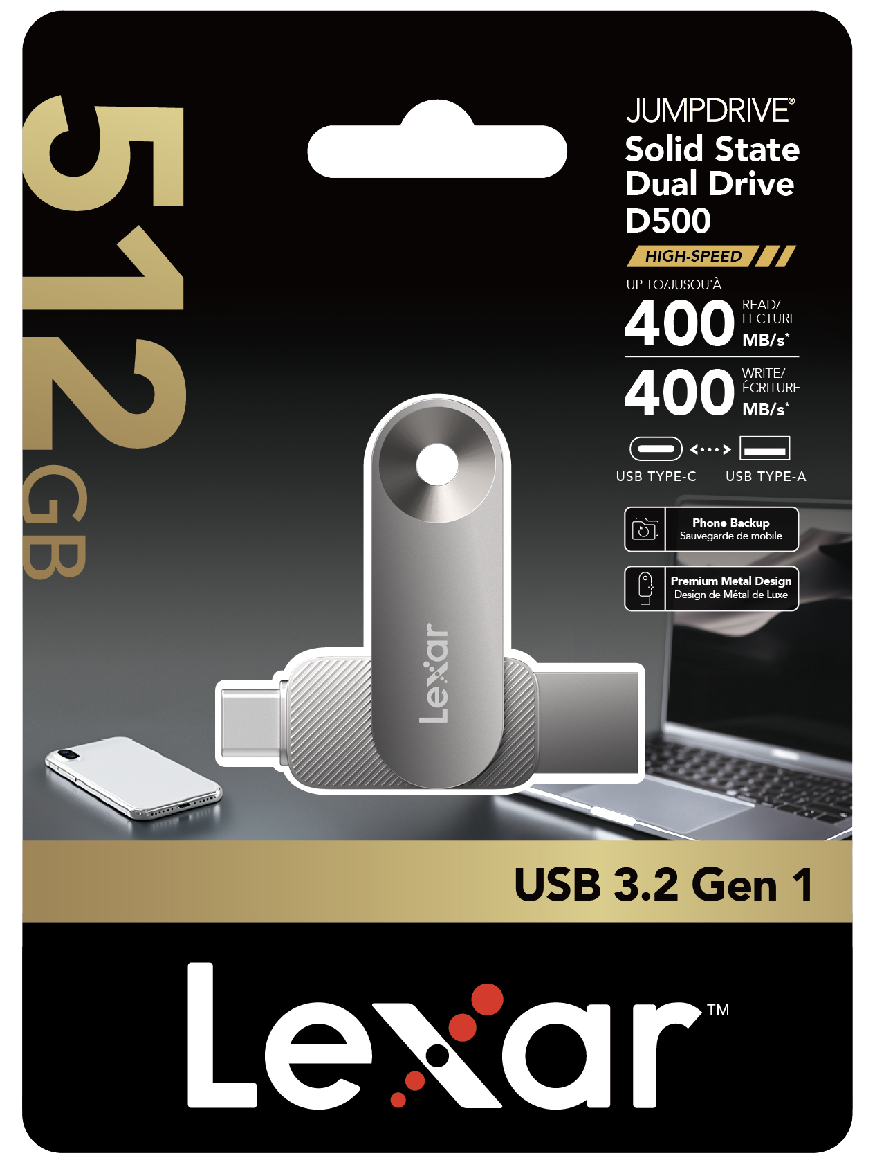 Lexar Dual Drive USB 3.2 512GB