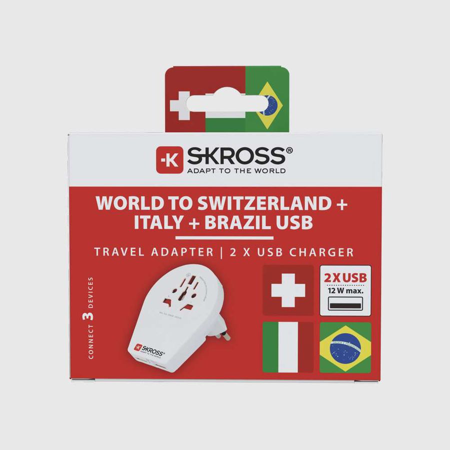 Skross World to CH Italy Brasil USB