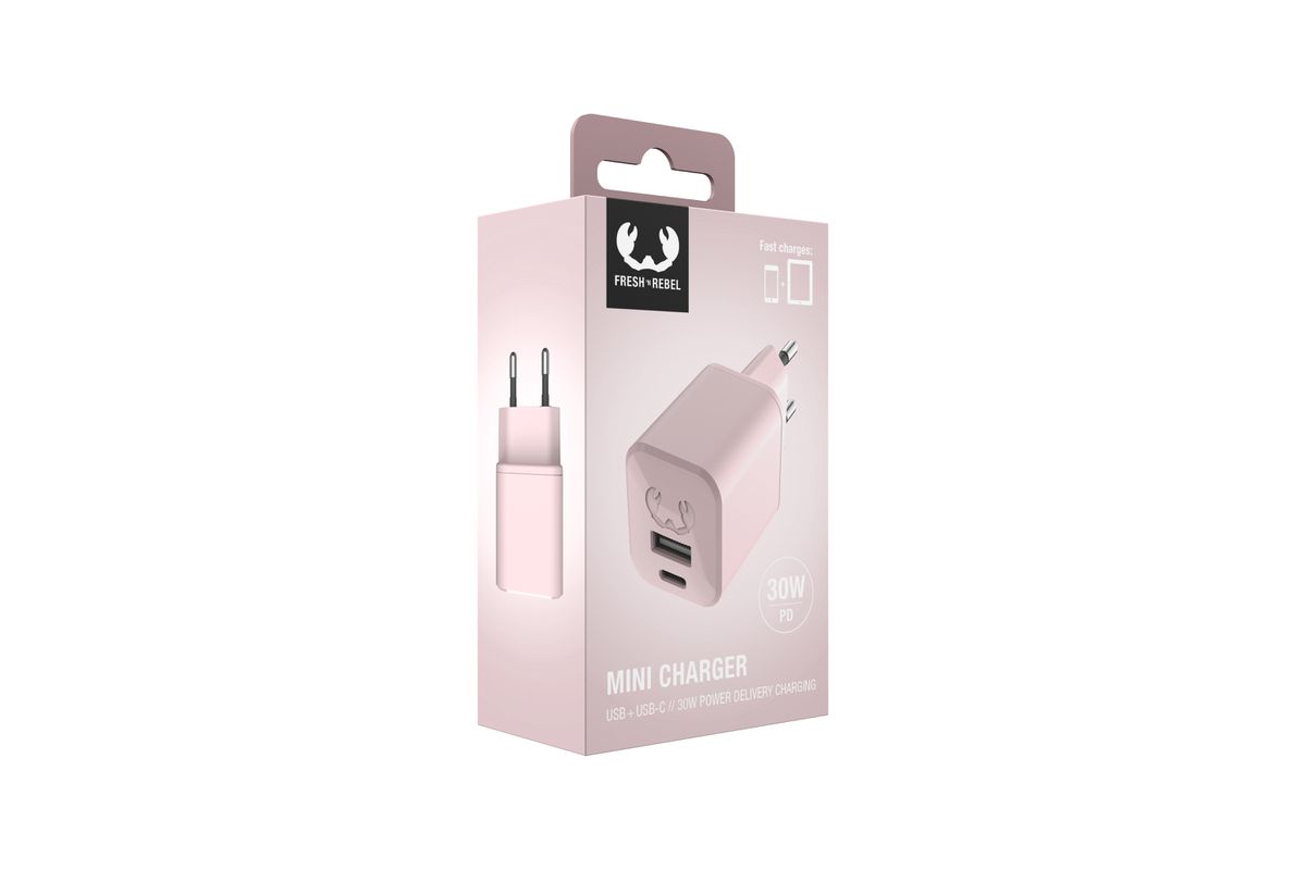 Fresh 'n Rebel Mini Charger Pink 30W