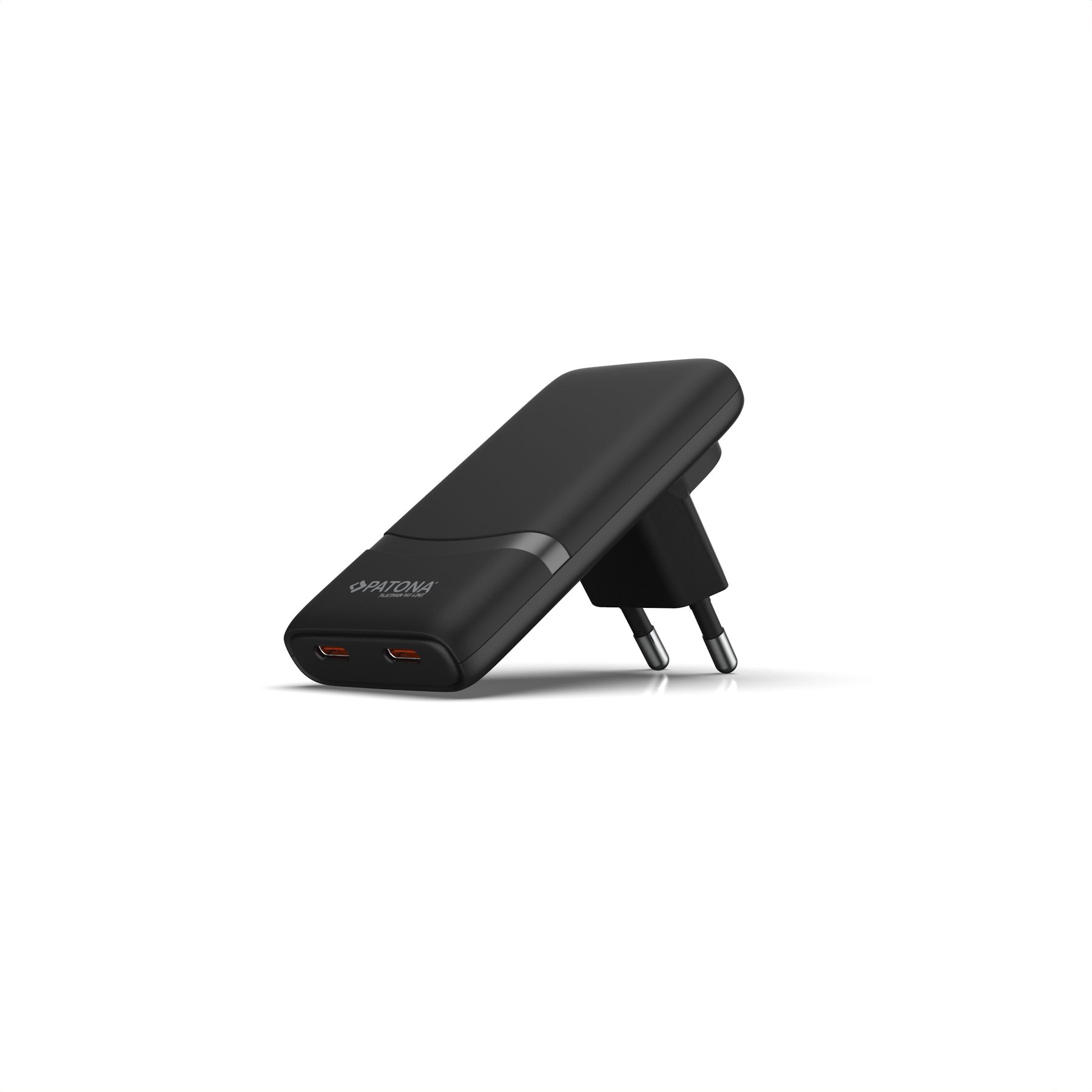 Patona GaN Flat PD 65W 2x USB-C Black