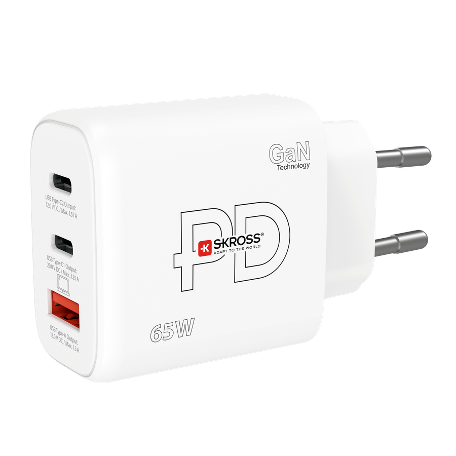 Skross Power Charger EU 65W GaN Combo+