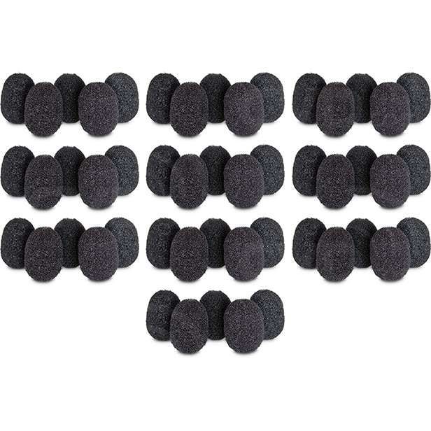 Rycote Lav Foam Black - 10x 5er Pack