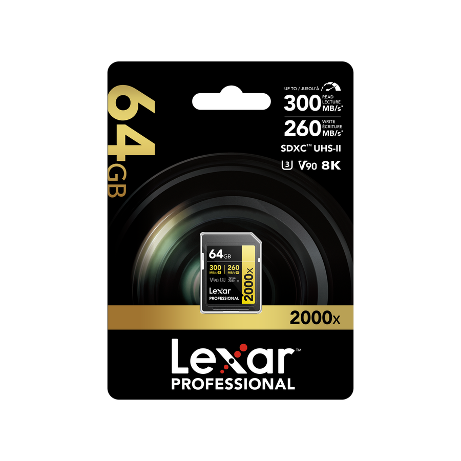 Lexar 2000x UHS-II SDXC 64GB Gold