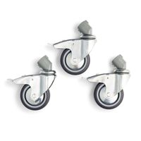 Manfrotto Wheel Set 100mm/22mm w/Brakes