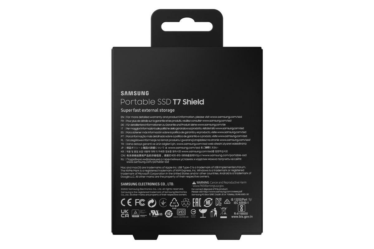 Samsung PSSD T7 Shield 2TB black