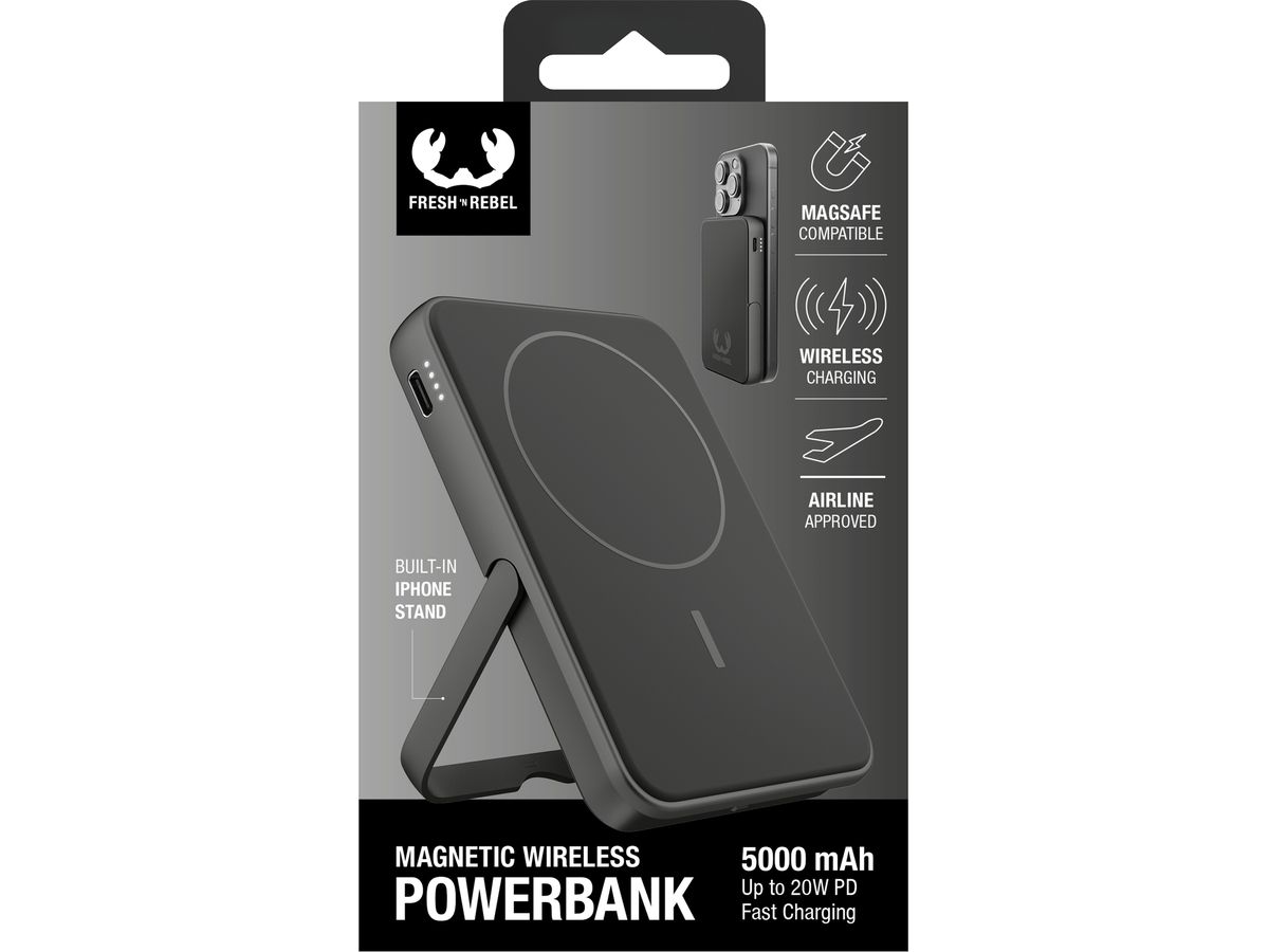 Fresh 'n Rebel Powerbank 5000 mAh Grey