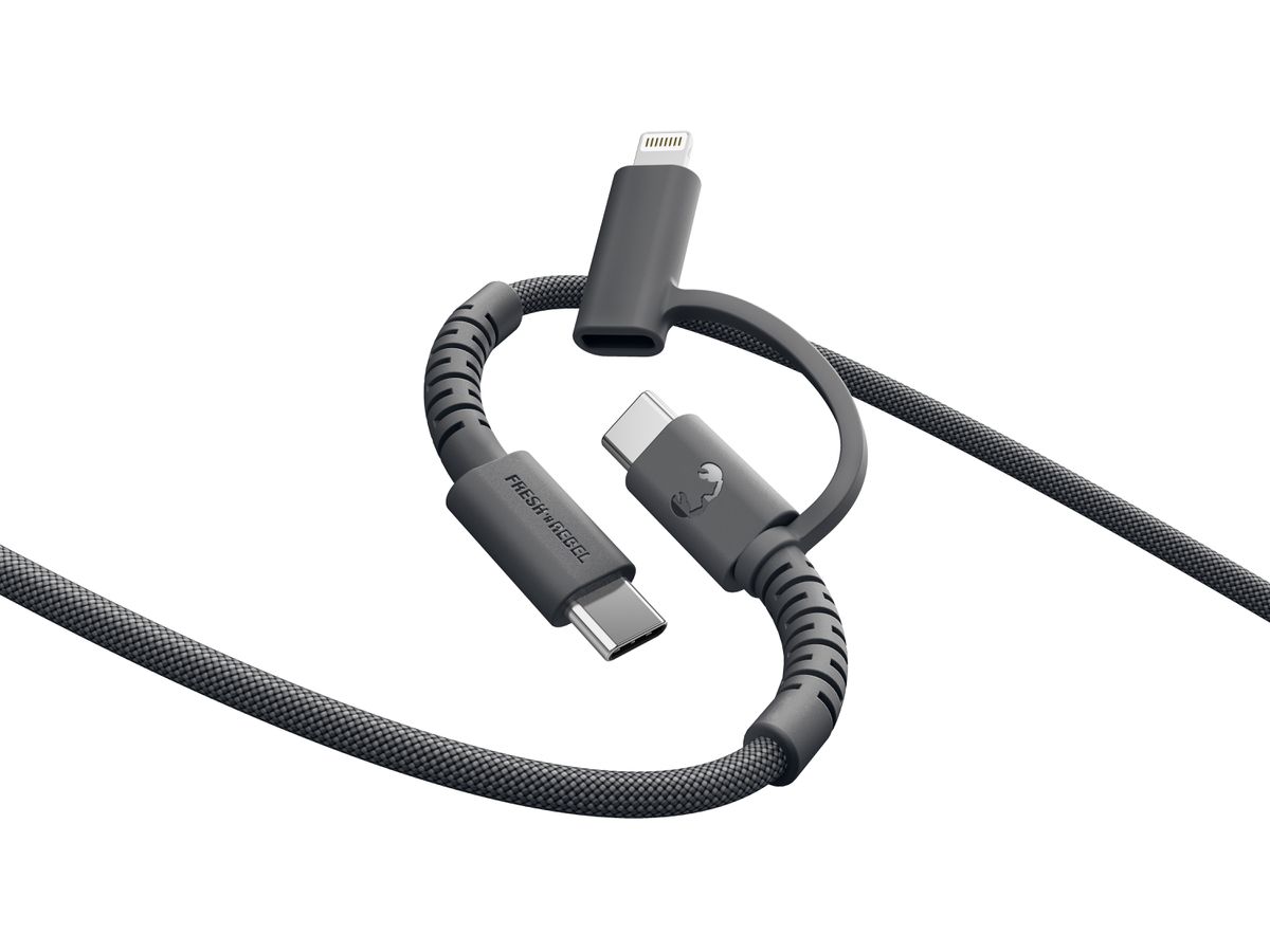 Fresh 'n Rebel USB-C Combo Cable Grey