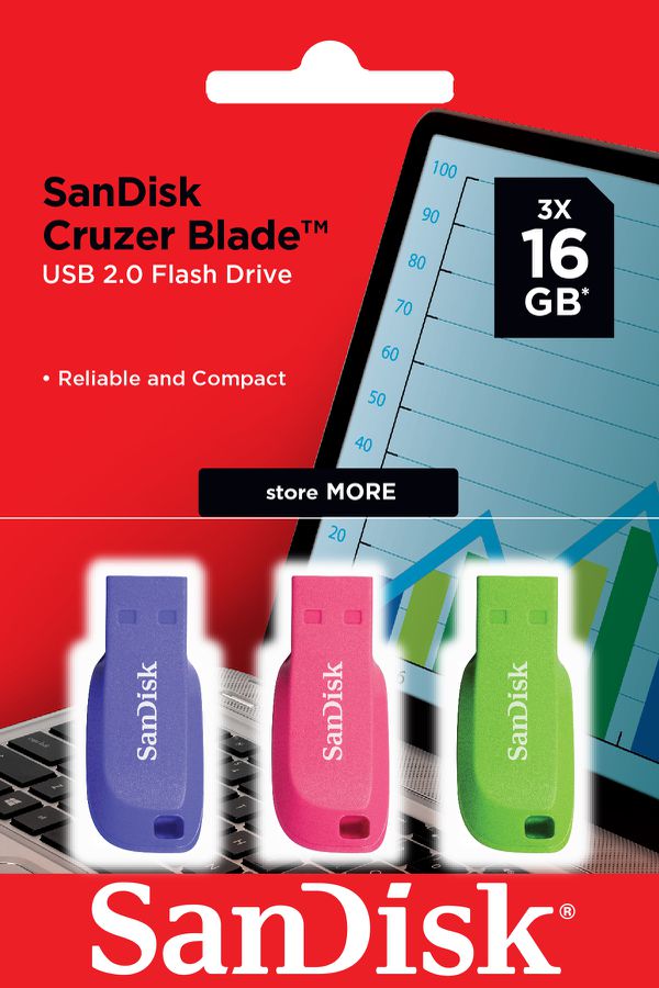 Sandisk Cruzer Blade 16GB Triple Pack
