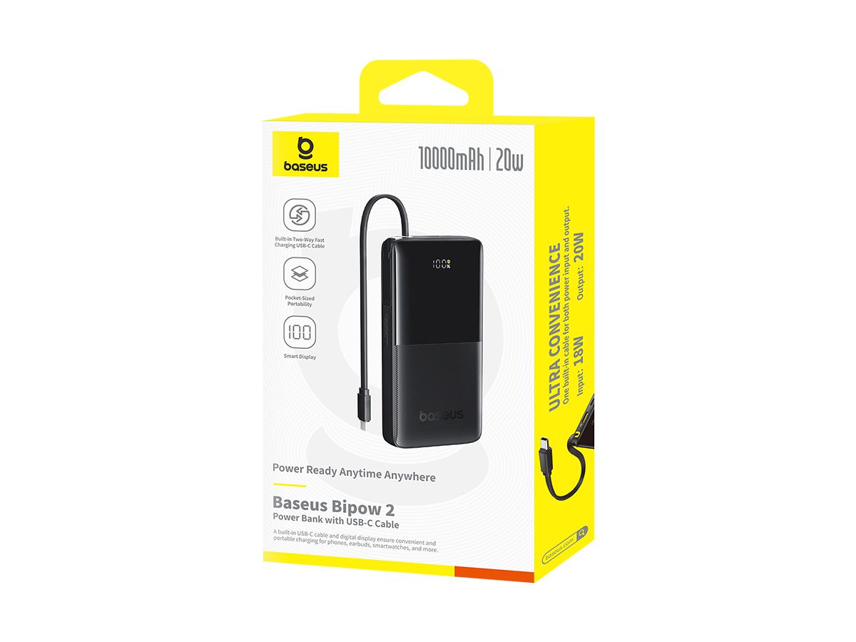 Baseus Bipow 2 Powerbank 10000 mAh Black