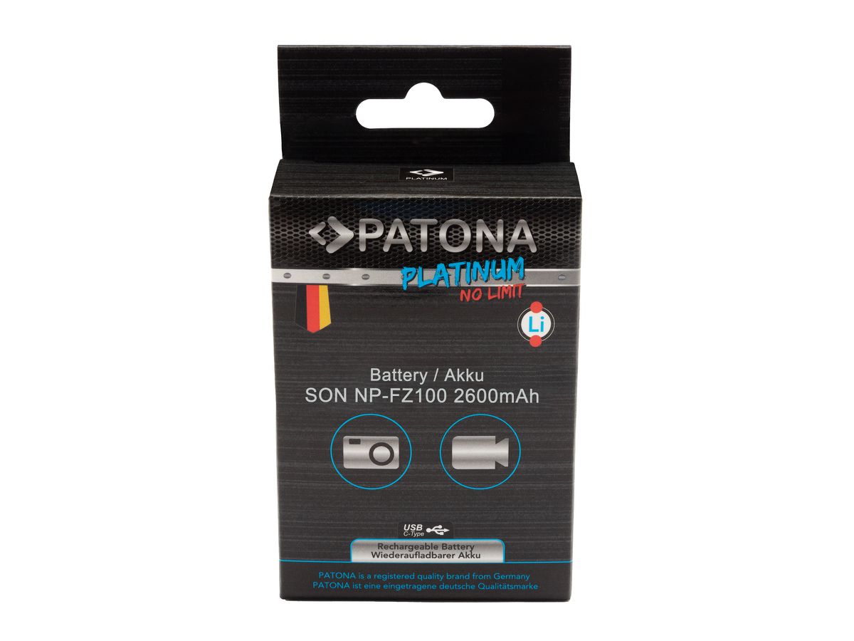 Patona Platinum Akku Sony NP-FZ100 USB-C