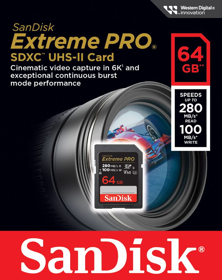 SanDisk ExtremePro SDXC-II 64GB V60