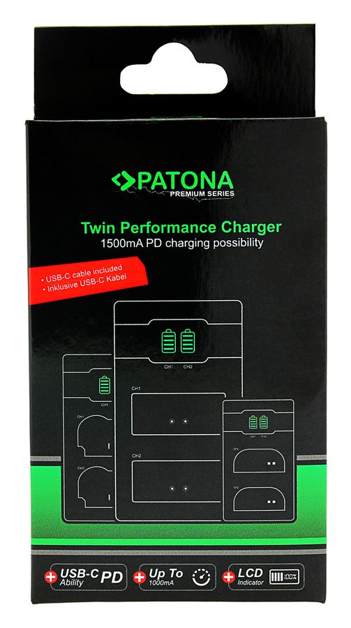 PATONA Premium chargeur double NP-W126