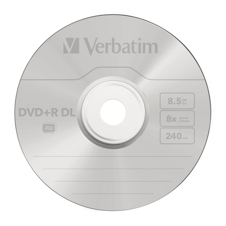 Verbatim DVD+R Spindle DL 8.5GB 8x 10 Pk