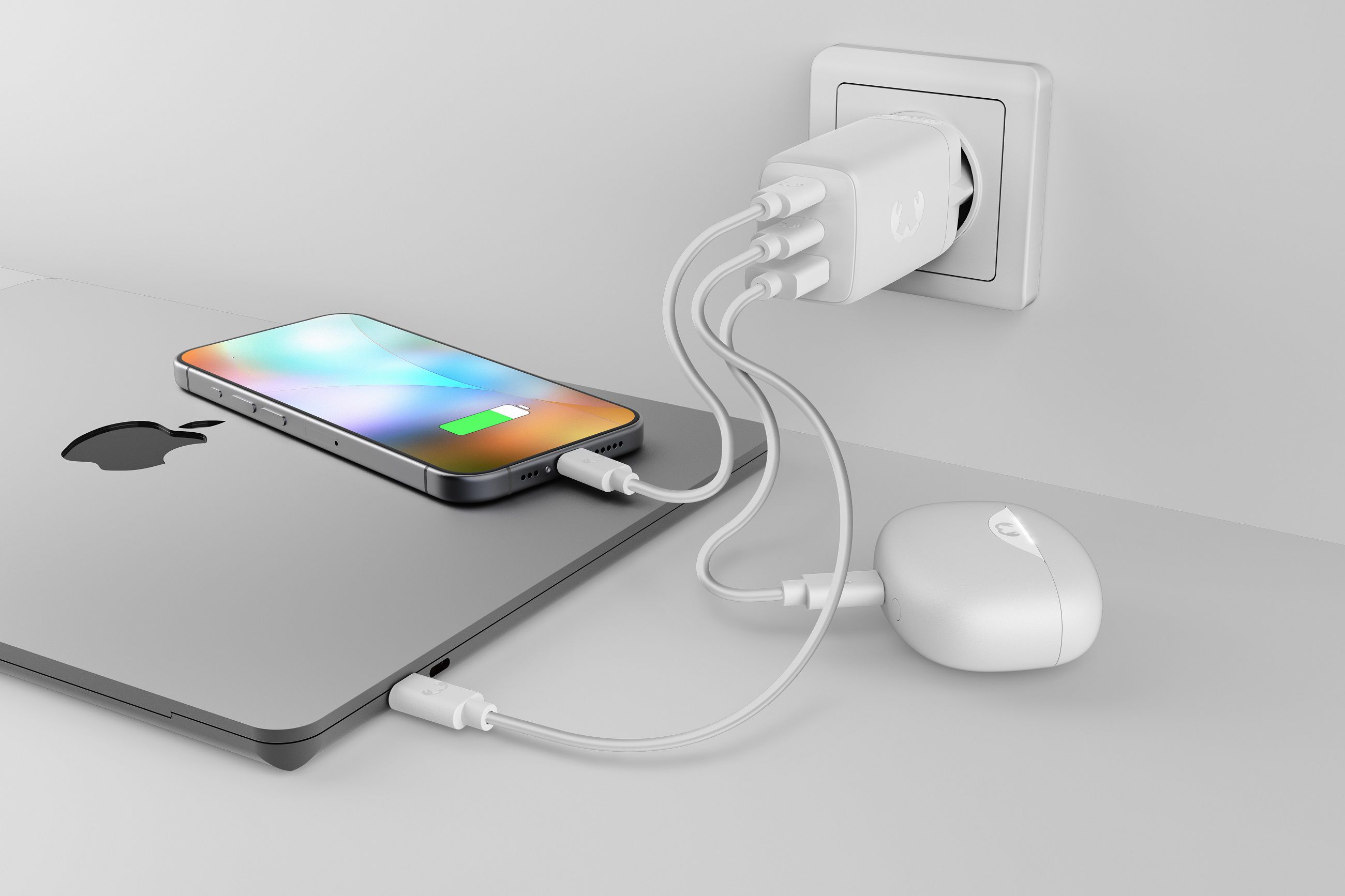 Fresh 'n Rebel Wall Charger Ice Grey 67W