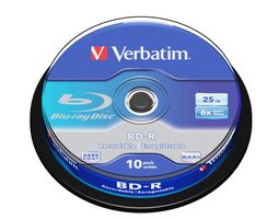 Verbatim BD-R Spindle 25GB 6x 10 Pack