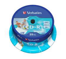 Verbatim CD-R Spindle 700MB 52x Print 25