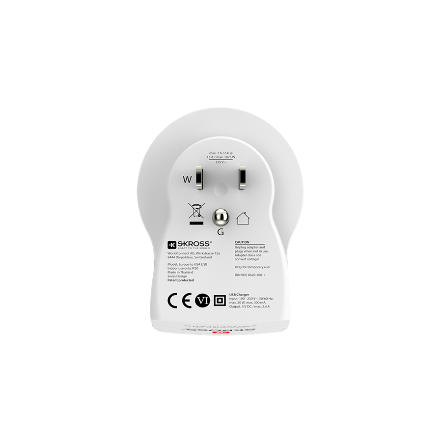 Skross Europe to USA USB