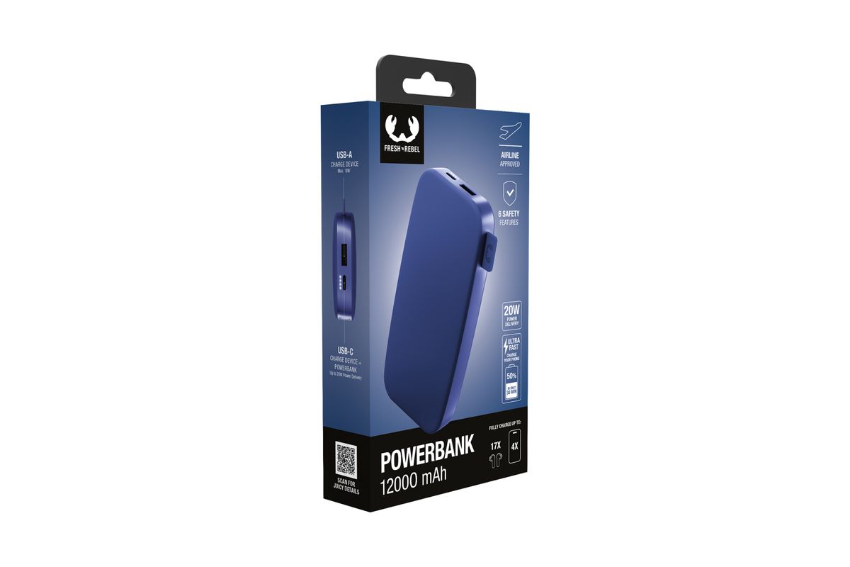Fresh 'n Rebel Powerbank 12000 mAh Blue