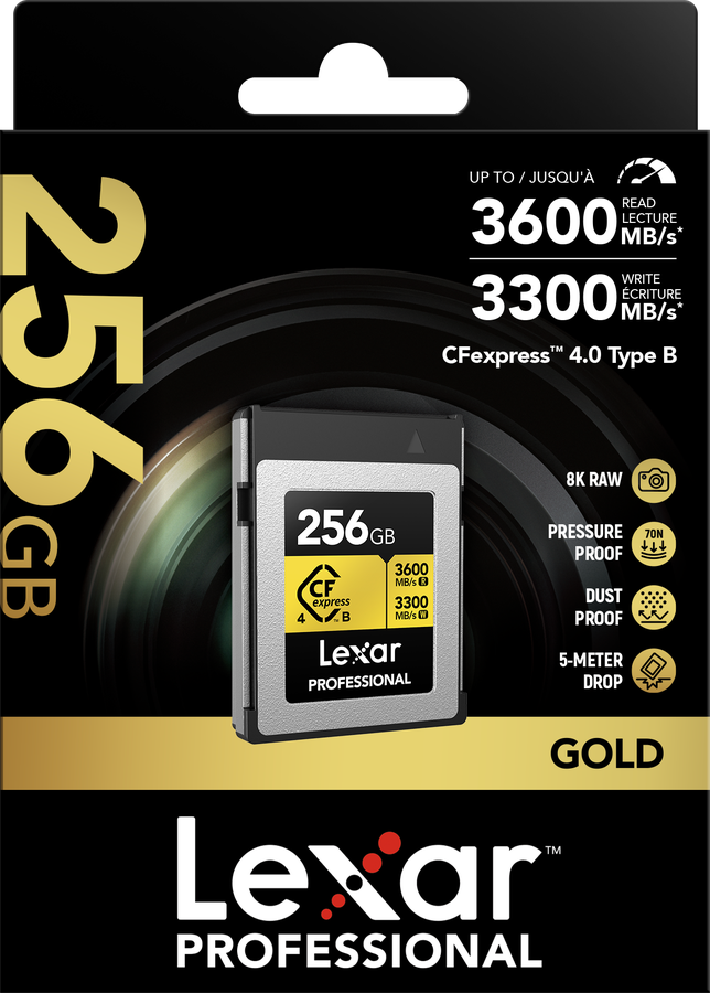 Lexar 3600MB/s CFexpress 4.0 256GB Gold