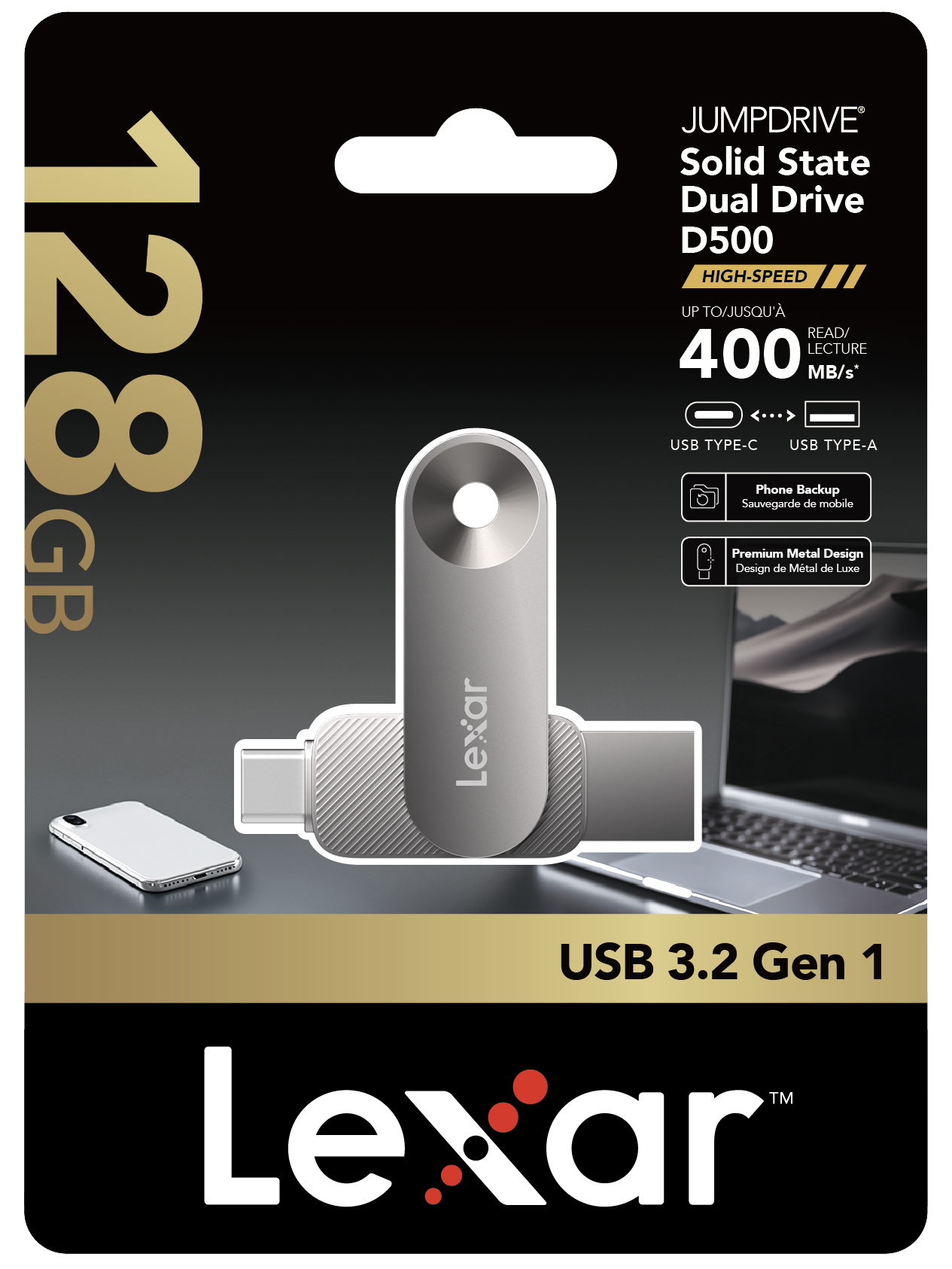 Lexar Dual Drive USB 3.2 128GB