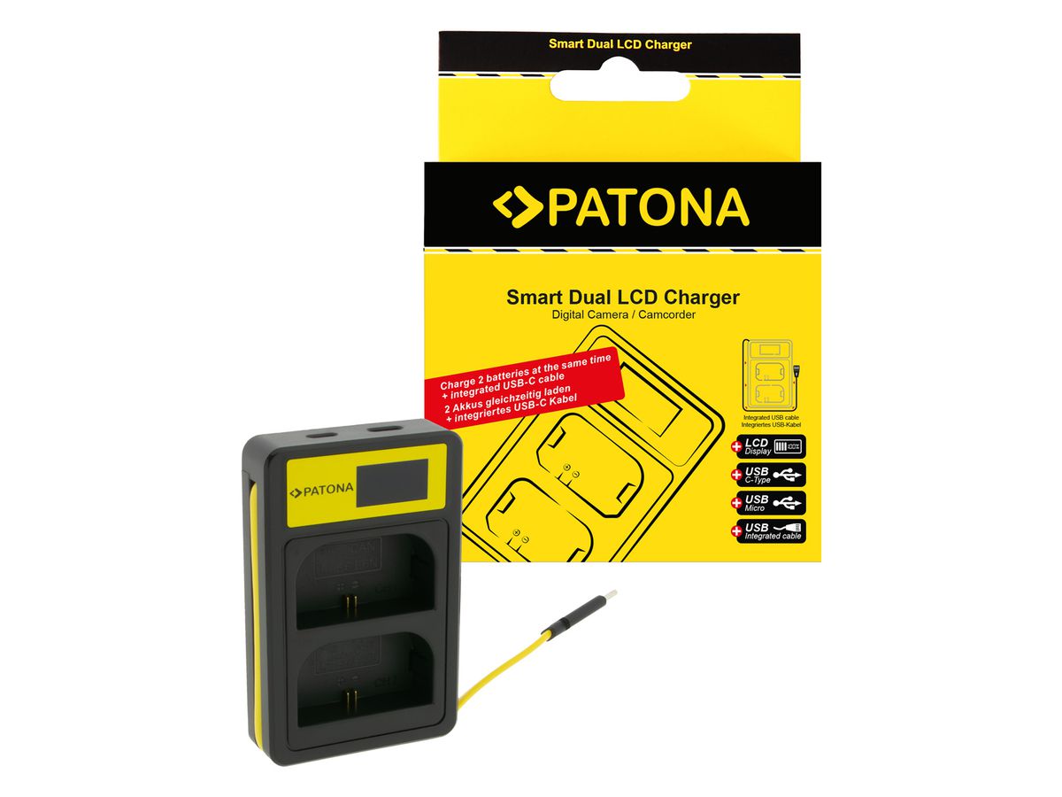 Patona Smart Dual Ladegerät Canon LP-E6