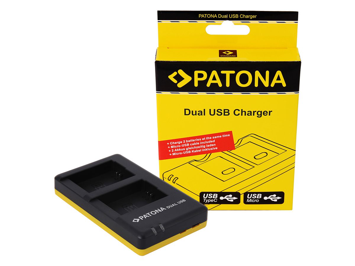 Patona Ladegerät Dual USB Sony NP-FW50