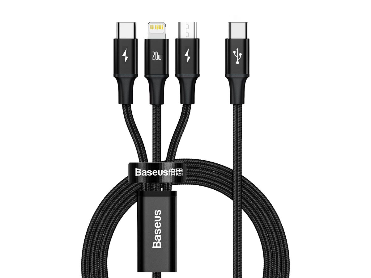 Baseus USB-C 3-in-1 Cable 1.5m Black