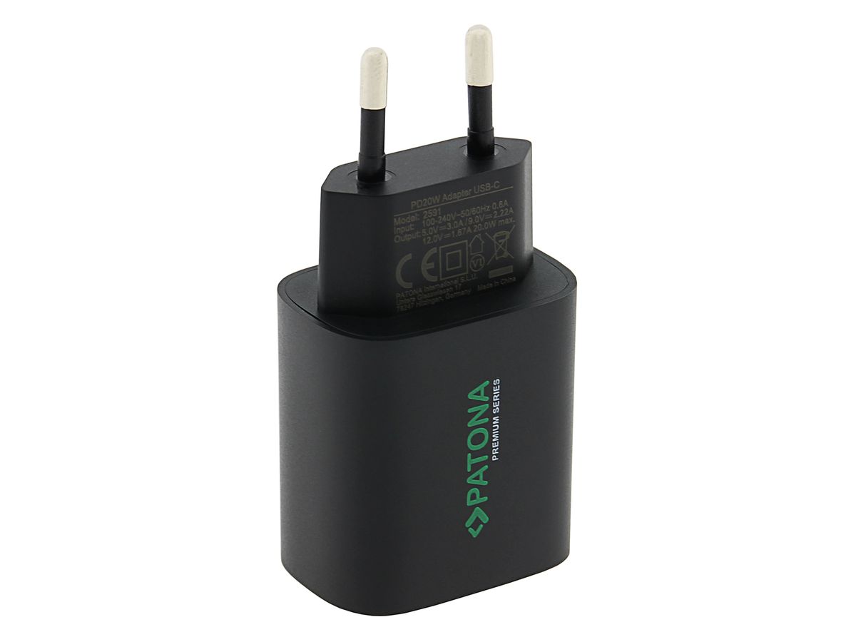 Patona Netzteil PD 20W USB-C 5V 3A Black