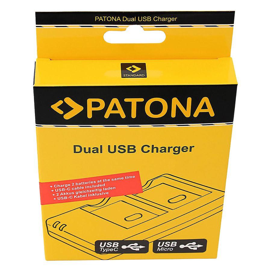 Patona Ladeg. Dual USB Panaso. DMW-BLF19