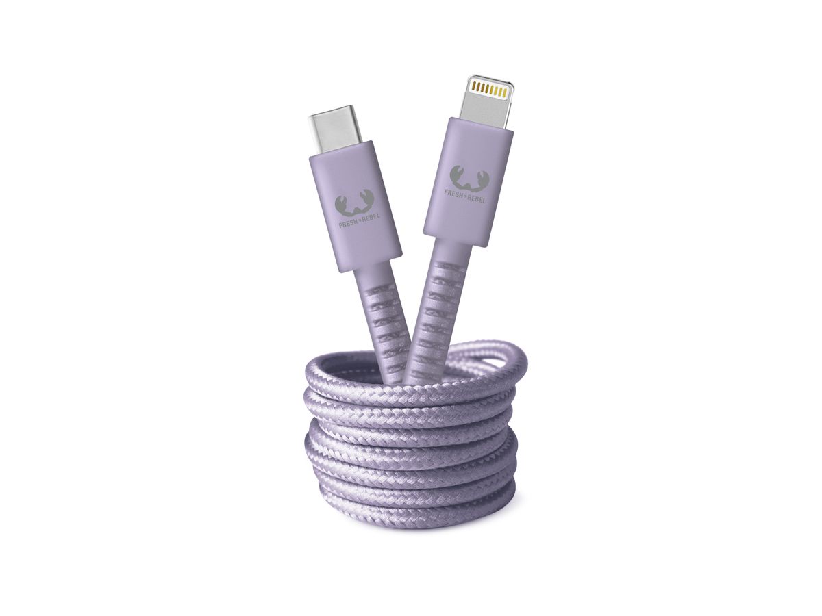 Fresh'N Rebel USB-C to Lightning 2m Dreamy Lilac