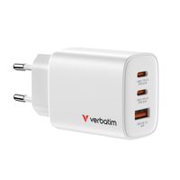Verbatim GaN 3 Port Charger 65W White