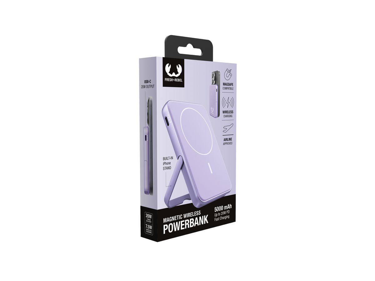 Fresh 'n Rebel Powerbank 5000 mAh Lilac