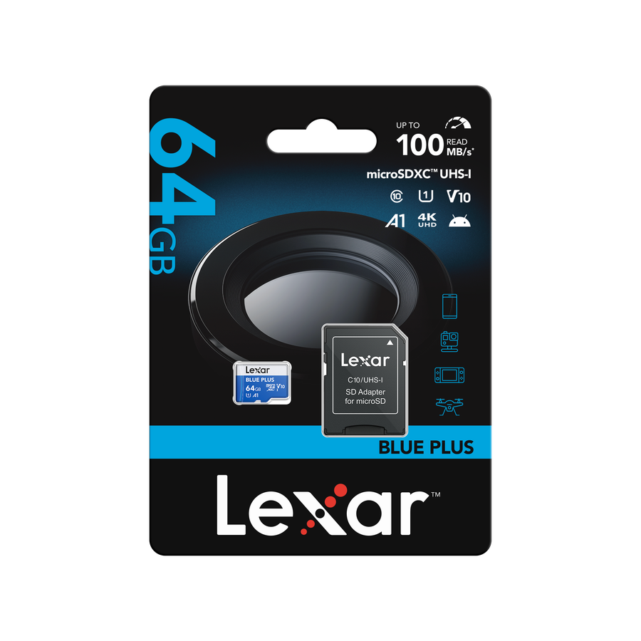 Lexar microSDXC 100MB/s Blue Plus 64GB