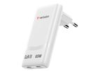 Verbatim Fold n Go GaN Charger 65W White